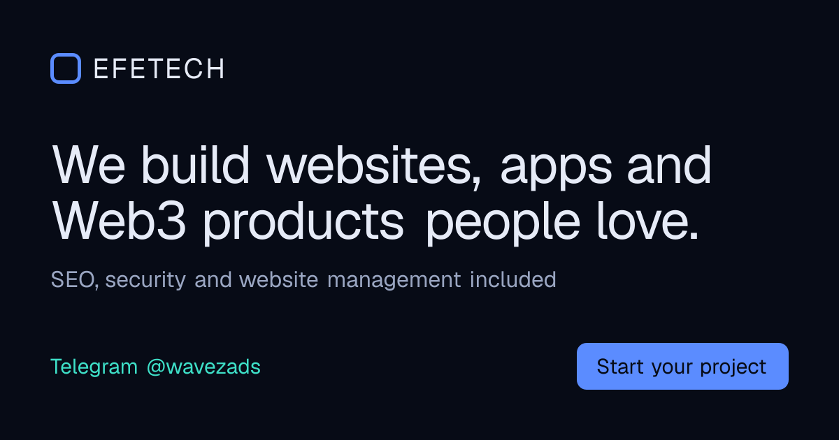 About us: web, app and Web3 studio in Abuja | Efetech